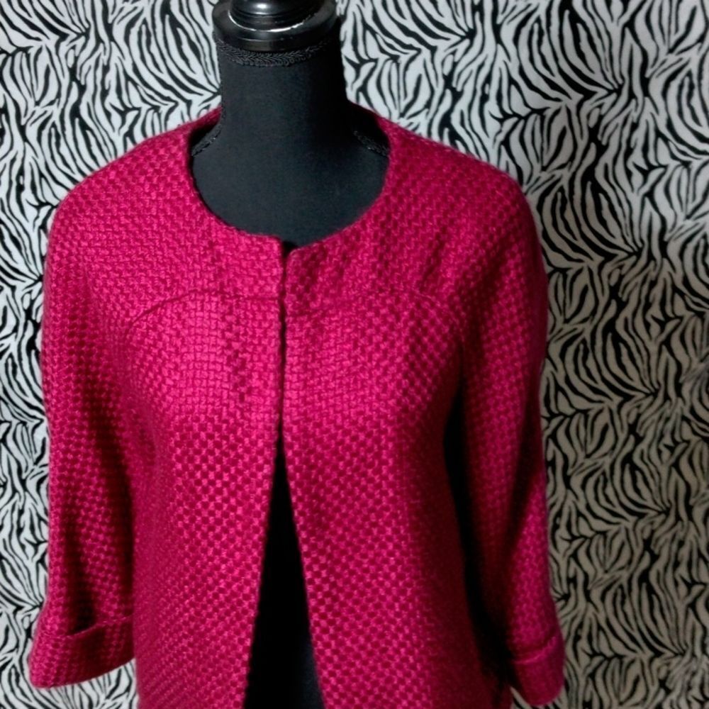 Chico's Size 0 Raspberry Jacket - Picture 2 of 6